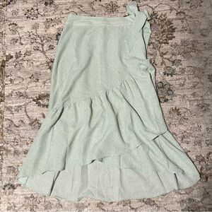 LC Lauren Conrad Light Green Midi Skirt
